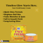 Face Fresh Beauty Cream helps in lightening dark spots and removes dead skin 20g