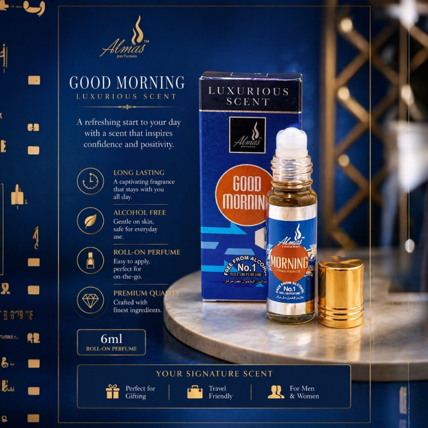 Almas Good Morning 8ml (Fresh & Long-Lasting, Unisex) Almas Good Morning 8ml (Fresh & Long-Lasting, Unisex)