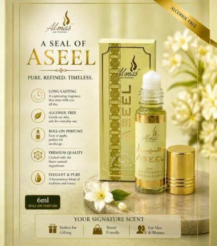 Almas Aseel Roll-on Perfume Free From Alcohol 8ml
