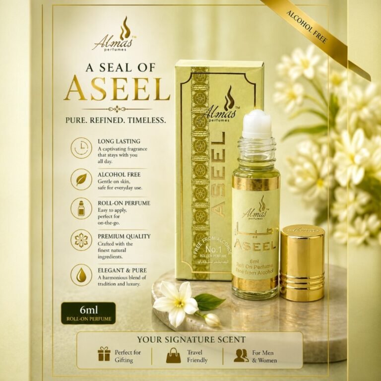 Almas Aseel Roll-on Perfume Free From Alcohol 8ml