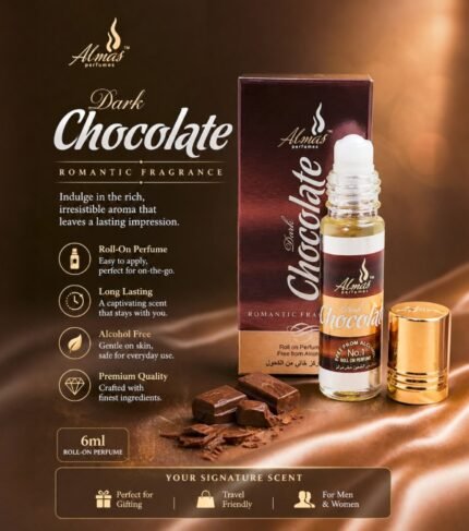 Almas Dark Chocolate Roll-on Perfume Free From Alcohol 6ml