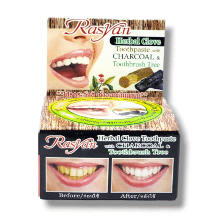 ISME Rasyan Herbal Clove toothpaste with charcoal and toothbrush tree 25g