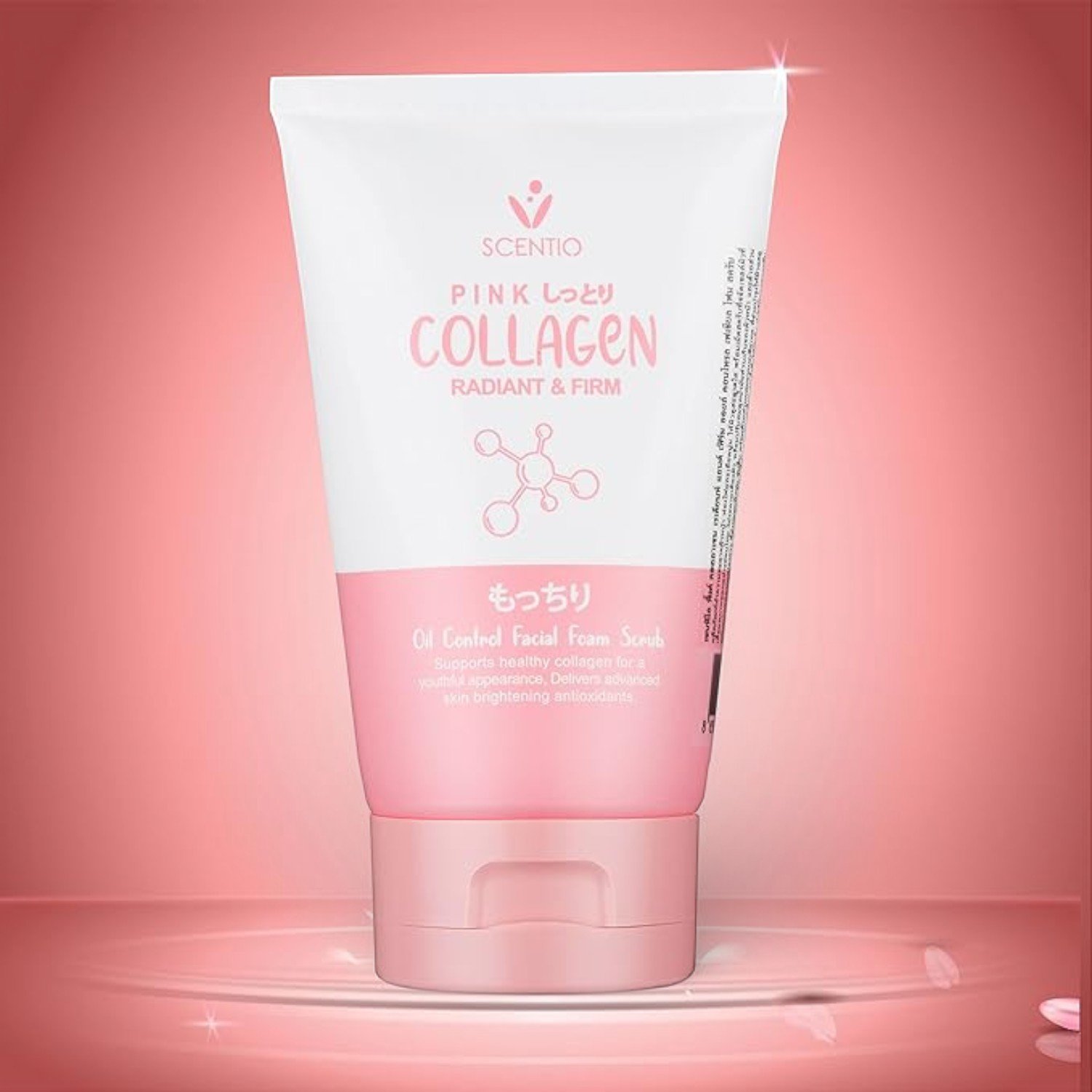 Scentio Pink Collagen for OIL Control & Acne Facial Form Scrub 100g 3 Scentio Pink Collagen for OIL Control & Acne Facial Form Scrub 100g