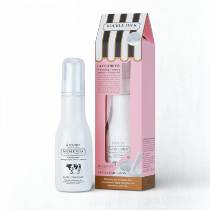 Scentio Double Milk Triple White Organic Facial Emulsion. Contains Glutathione Whitening Facial Cream Made In THAILAND) 150ML