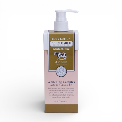 Scentio Organic Double Milk Triple Whitening Body Lotion 250 ML (Made In THAILAND)
